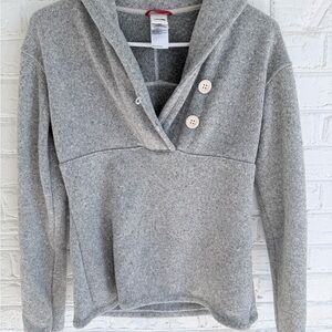 The North Face Gray Button-Up Sweater